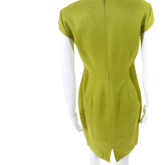 KAY UNGER SLEEVELESS RUFFLED V-NECK SHEATH Dress - Picture 3 of 5